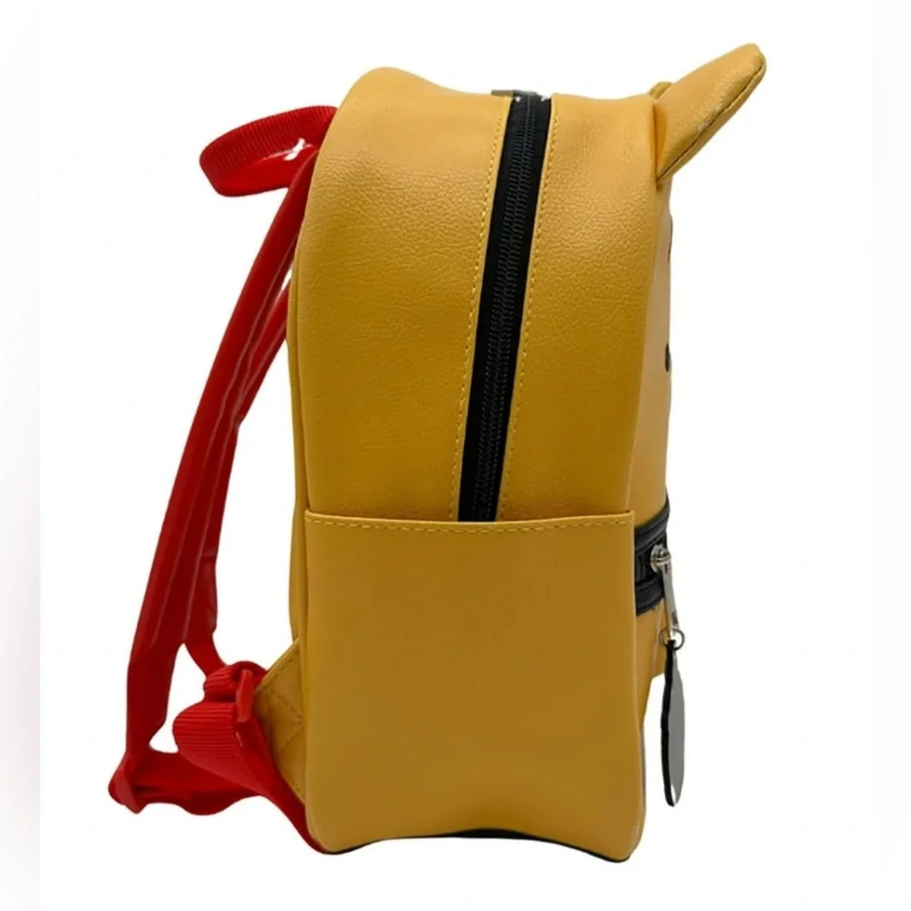 New Winnie The Pooh Mini Backpack faux pebble leather with zipper pouch